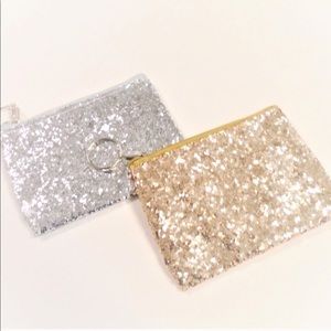Gold & Silver Coin Purse with Key Chain